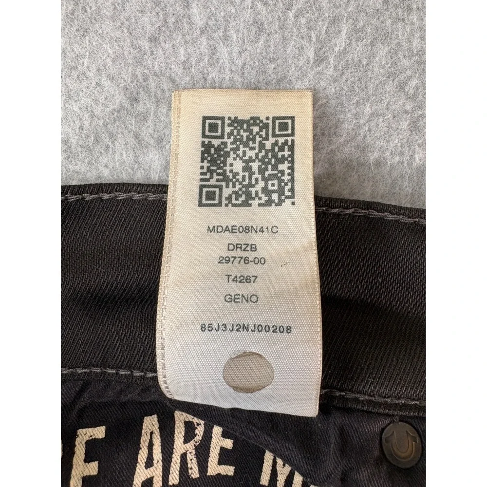 True‎ Religion Geno Relaxed Slim Black Jeans Mens 30 Stretch MDAE08N41C